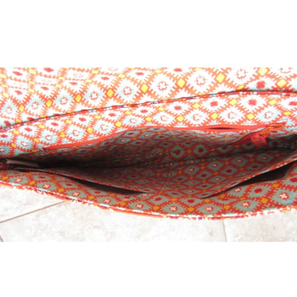 Vera Bradley Coral Patterned Quilted Shoulder Bag